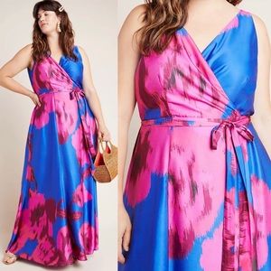 Anthropologie Hutch Maxi wrap dress 3x gorgeous